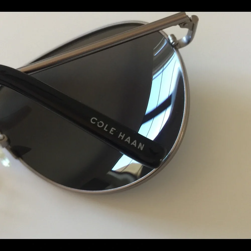 COLE HAAN C17069 PILOT SUNGLASSES BLUE GREEN MIRRORED NEW